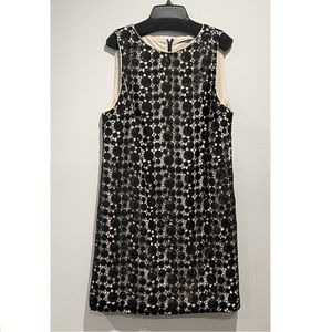 Alice + Olivia black sequin patterned mini dress size 10